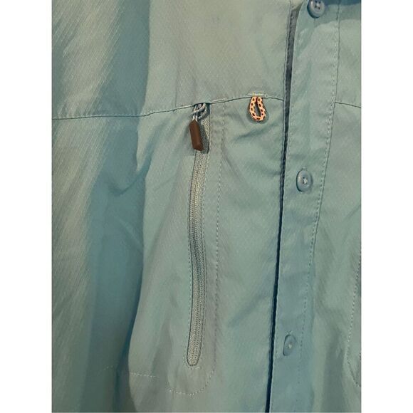 Columbia Mens Blue Full Buttons Up Collared Long Sleeve Fishing Shirt Size XXL - Picture 12 of 16